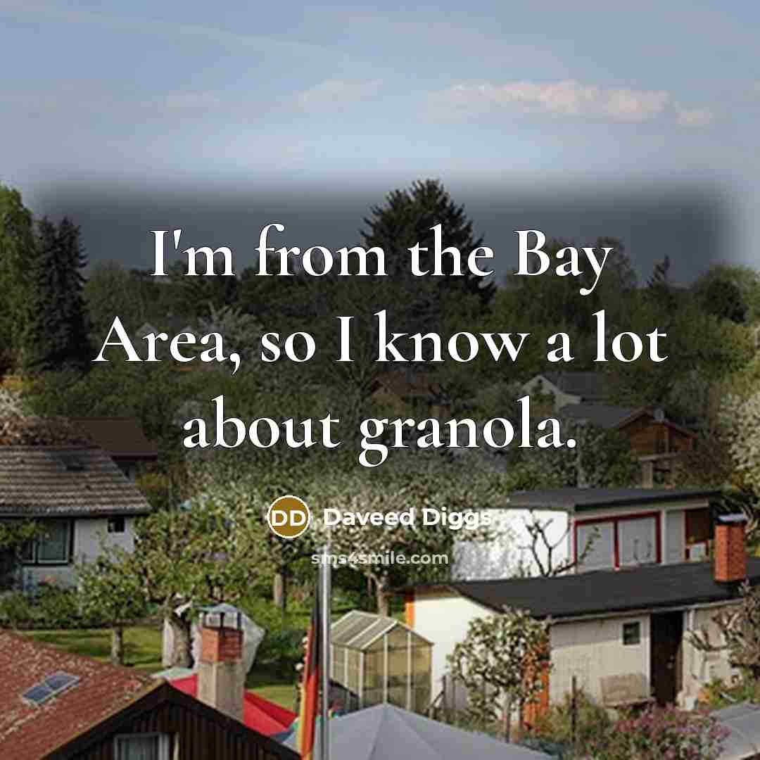 “I'm from the Bay Area, so I know a lot…” quote by Daveed Diggs