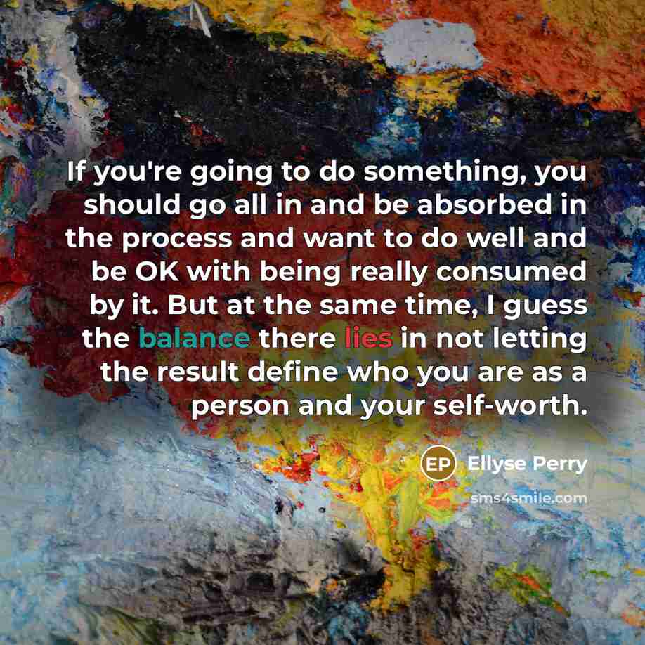 “If you're going to do something, you should go all…” quote by Ellyse Perry