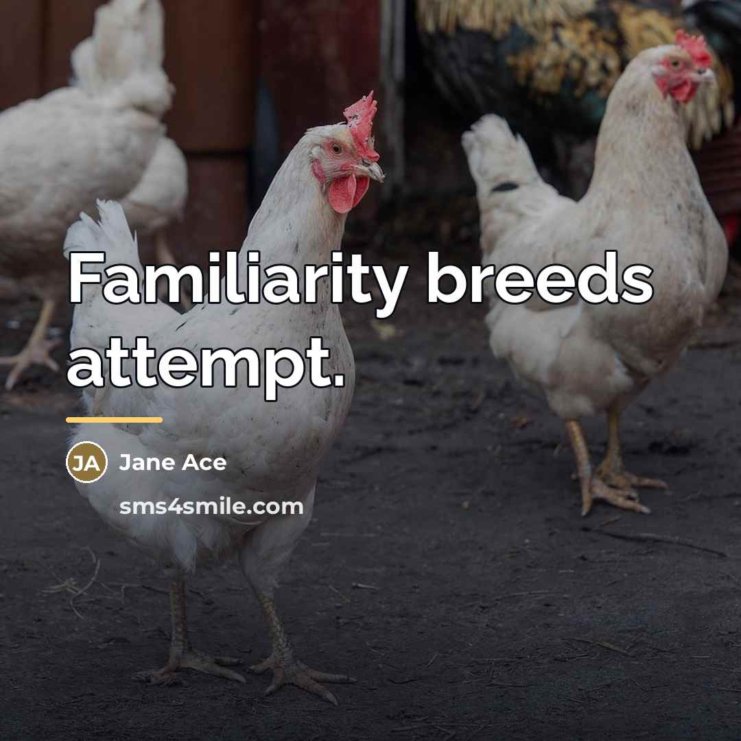 “Familiarity breeds attempt.…” quote by Jane Ace