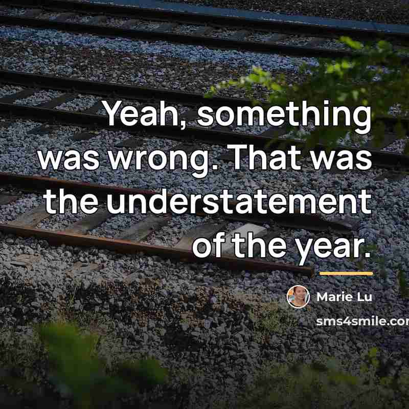 “Yeah, something was wrong. That was the understatement of the…” quote by Marie Lu