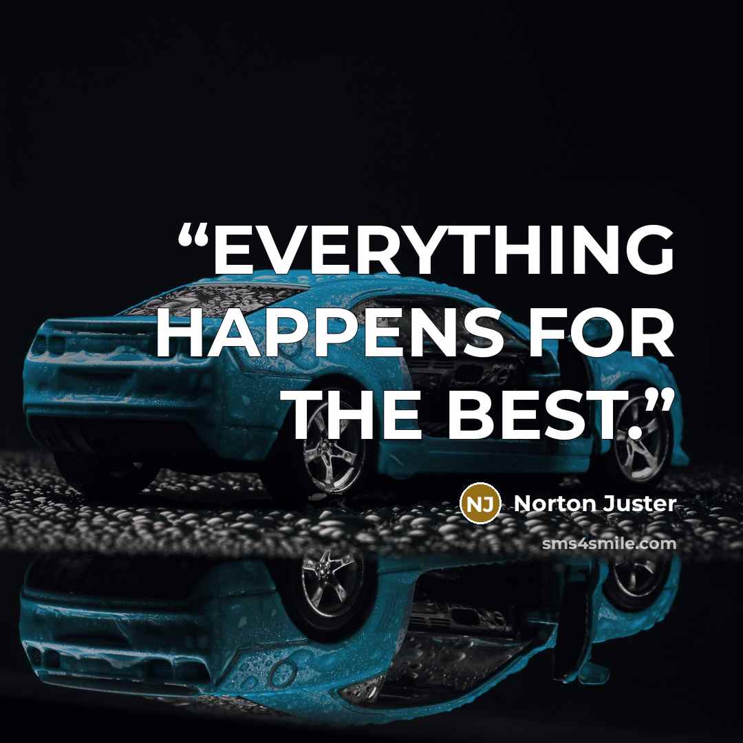 “EVERYTHING HAPPENS FOR THE BEST.” quote by Norton Juster