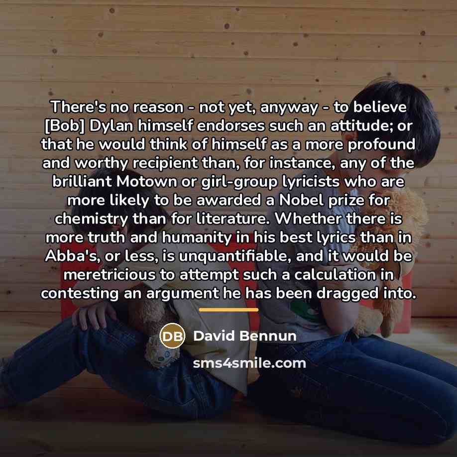 “There's no reason - not yet, anyway - to believe…” quote by David Bennun