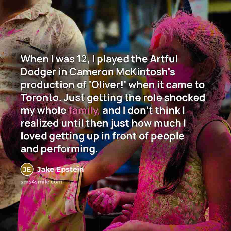 “When I was 12, I played the Artful Dodger in…” quote by Jake Epstein
