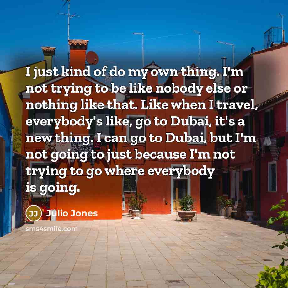 “I just kind of do my own thing. I'm not…” quote by Julio Jones