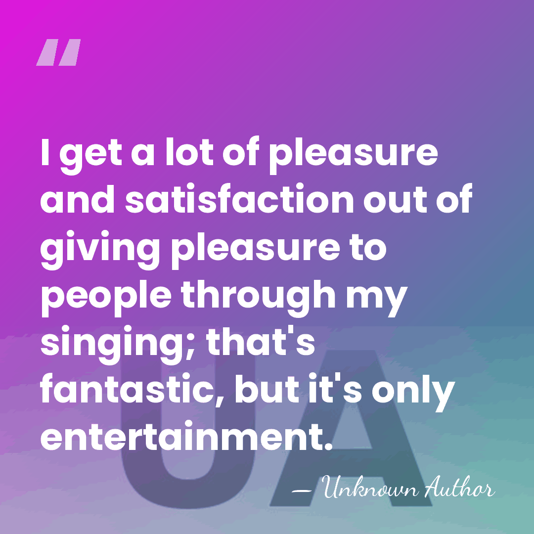 I get a lot of pleasure and satisfaction out of giving pleasure&hellip; - Hayley Westenra