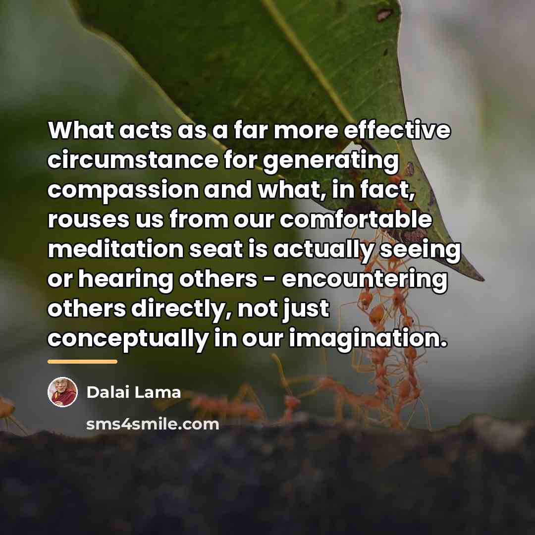 “What acts as a far more effective circumstance for generating…” quote by Dalai Lama