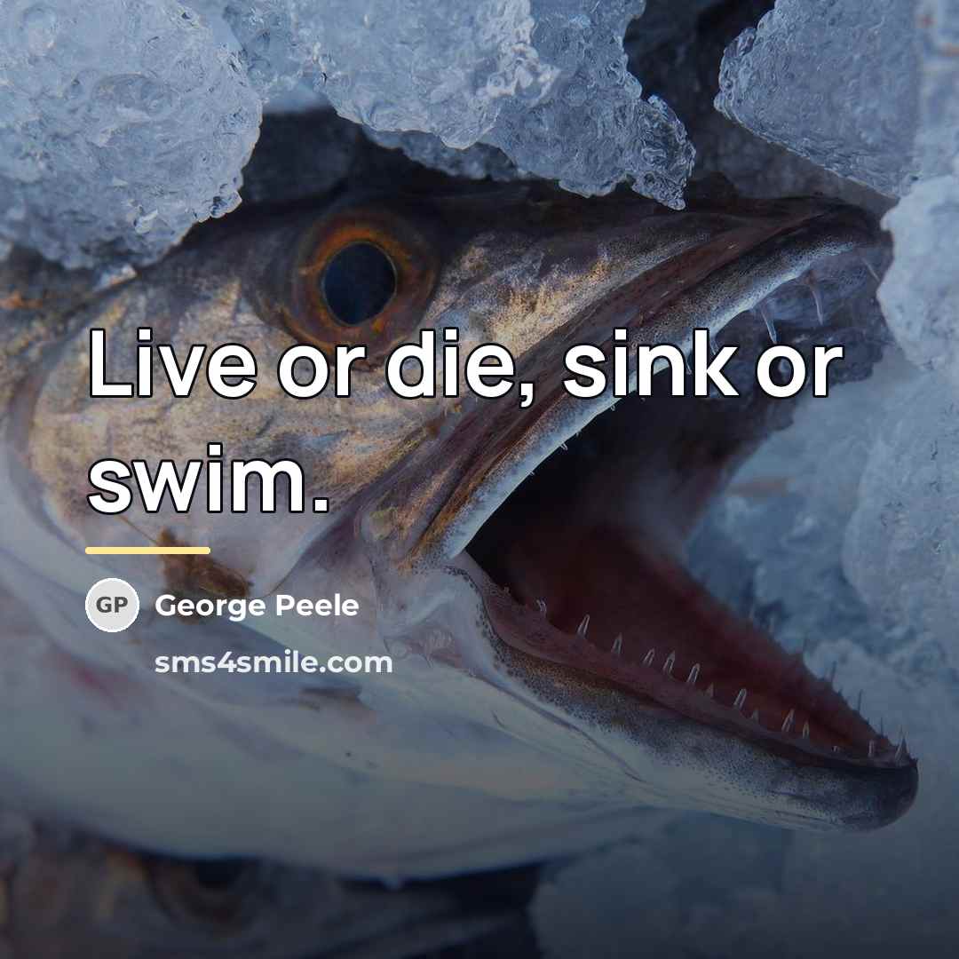 “Live or die, sink or swim.…” quote by George Peele