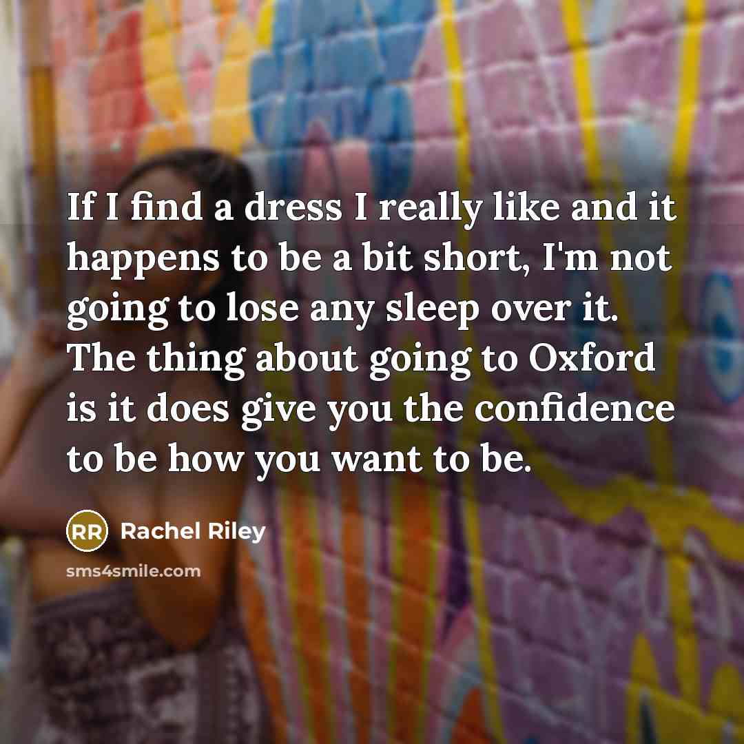 “If I find a dress I really like and it…” quote by Rachel Riley
