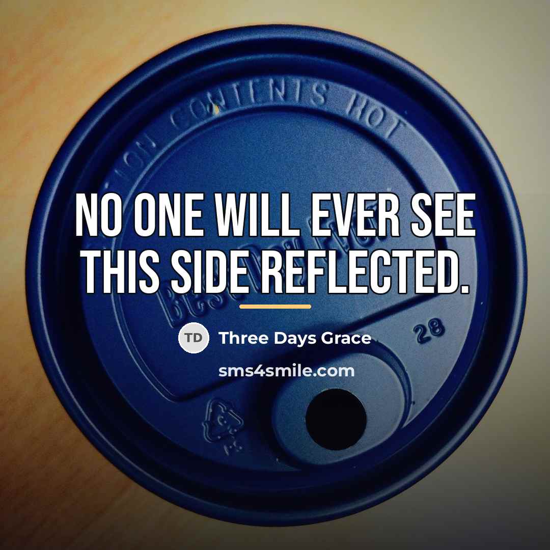 “No one will ever see this side reflected.…” quote by Three Days Grace