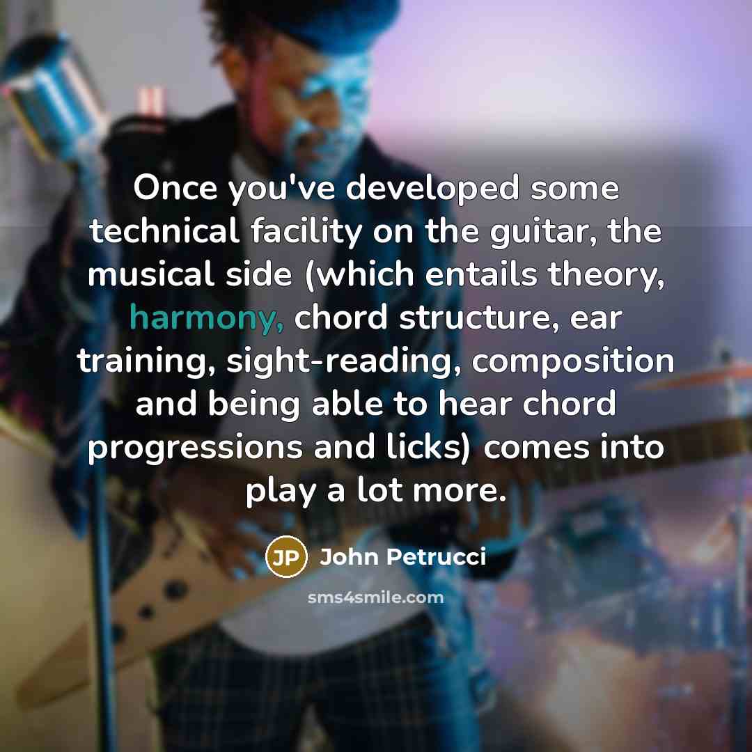 “Once you've developed some technical facility on the guitar, the…” quote by John Petrucci