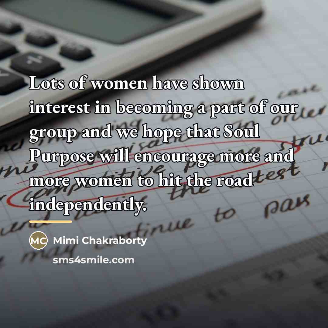 “Lots of women have shown interest in becoming a part…” quote by Mimi Chakraborty