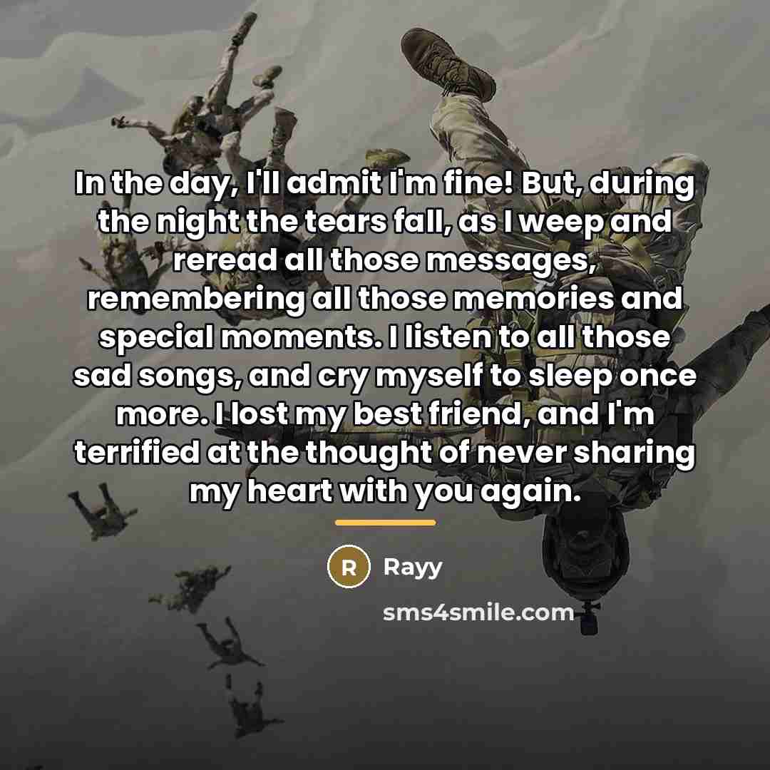 “In the day, I'll admit I'm fine! But, during the…” quote by Rayy