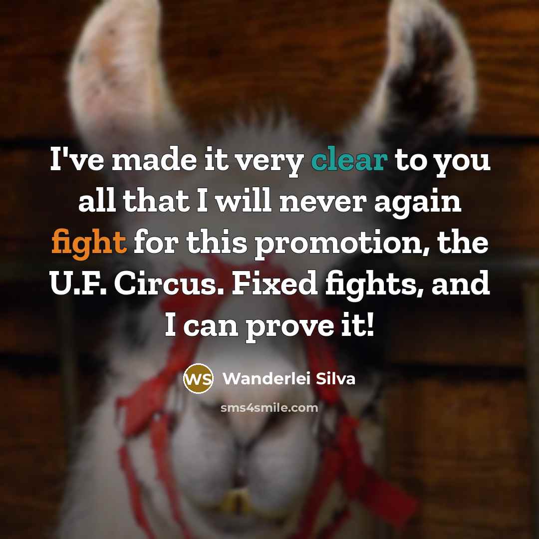 “I've made it very clear to you all that I…” quote by Wanderlei Silva