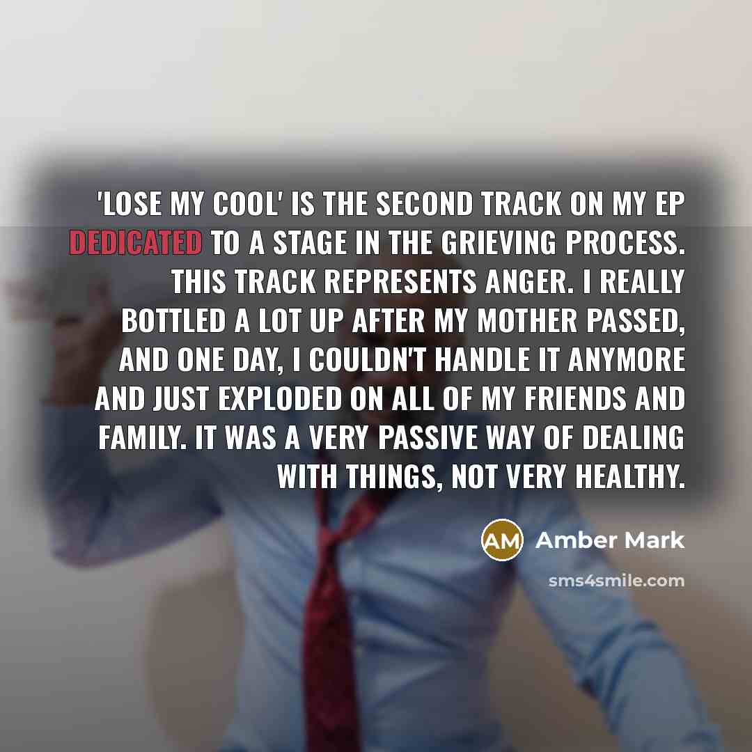 “'Lose My Cool' is the second track on my EP…” quote by Amber Mark