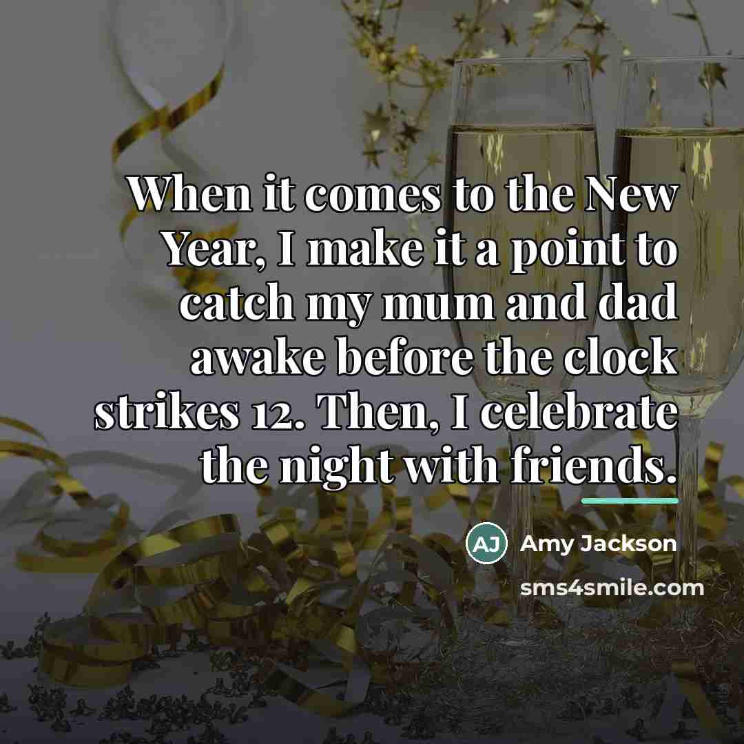 “When it comes to the New Year, I make it…” quote by Amy Jackson