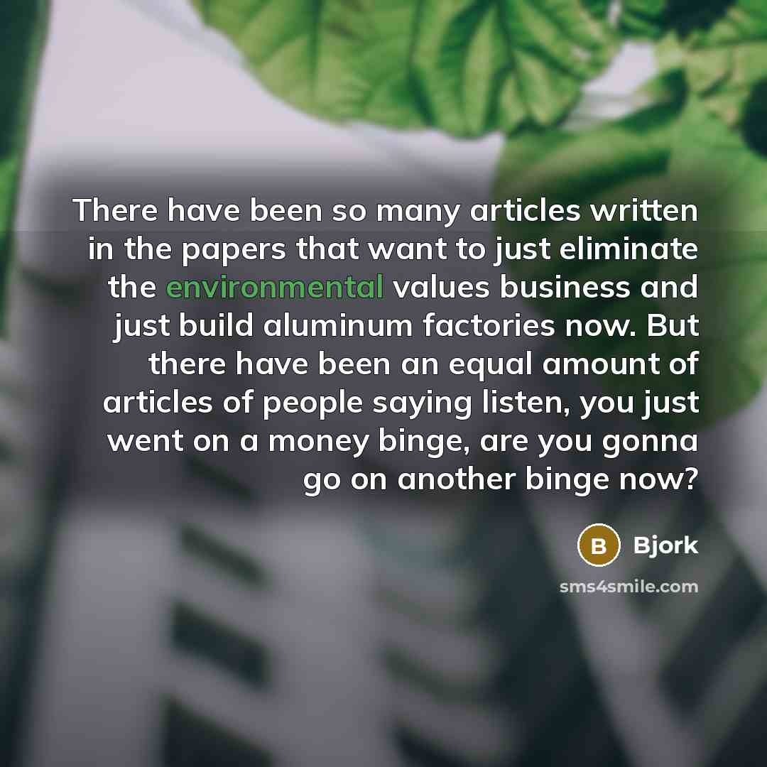“There have been so many articles written in the papers…” quote by Bjork