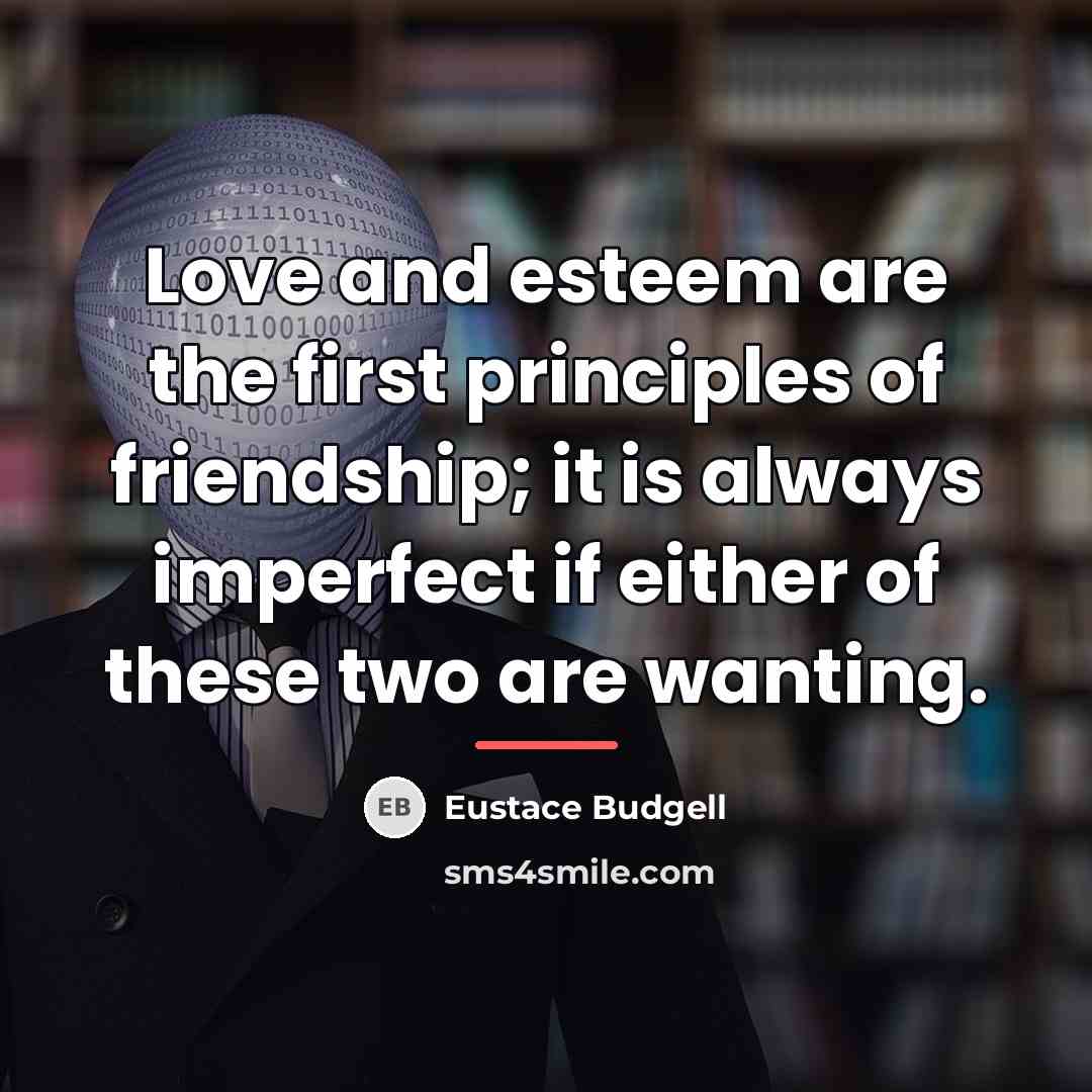 “Love and esteem are the first principles of friendship; it…” quote by Eustace Budgell