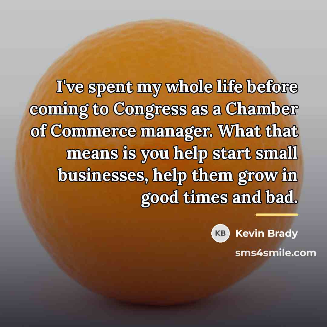 “I've spent my whole life before coming to Congress as…” quote by Kevin Brady
