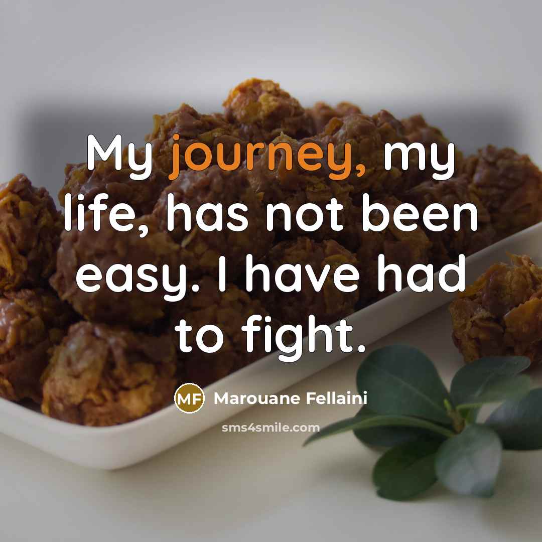 “My journey, my life, has not been easy. I have…” quote by Marouane Fellaini