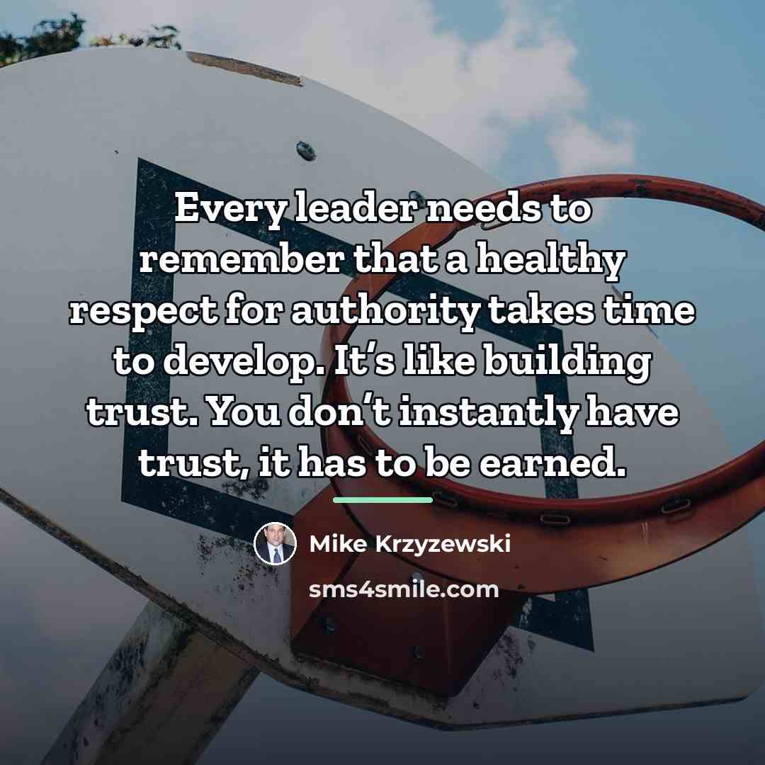 “Every leader needs to remember that a healthy respect for…” quote by Mike Krzyzewski