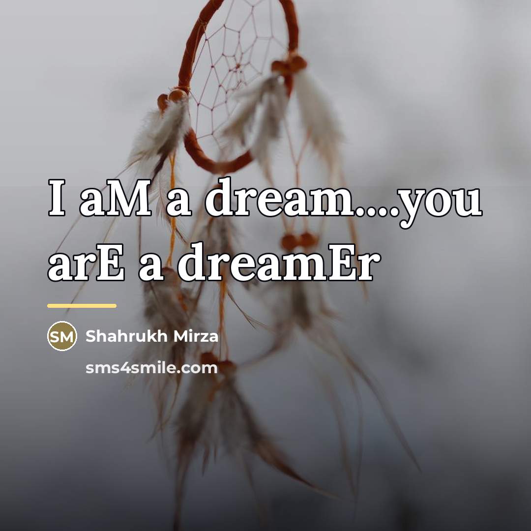 “I aM a dream....you arE a dreamEr…” quote by Shahrukh Mirza