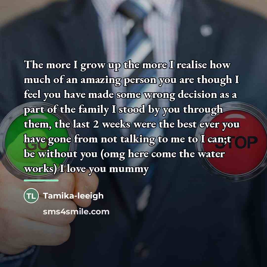 “The more I grow up the more I realise how…” quote by Tamika-leeigh