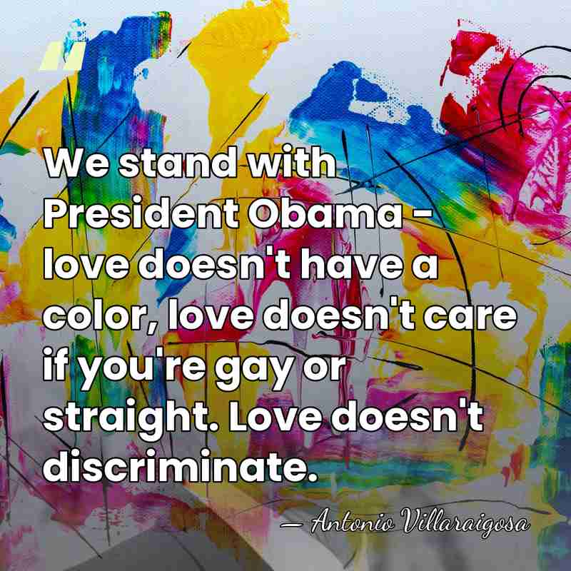 We stand with President Obama - love doesn't have a color, love&hellip; - Antonio Villaraigosa