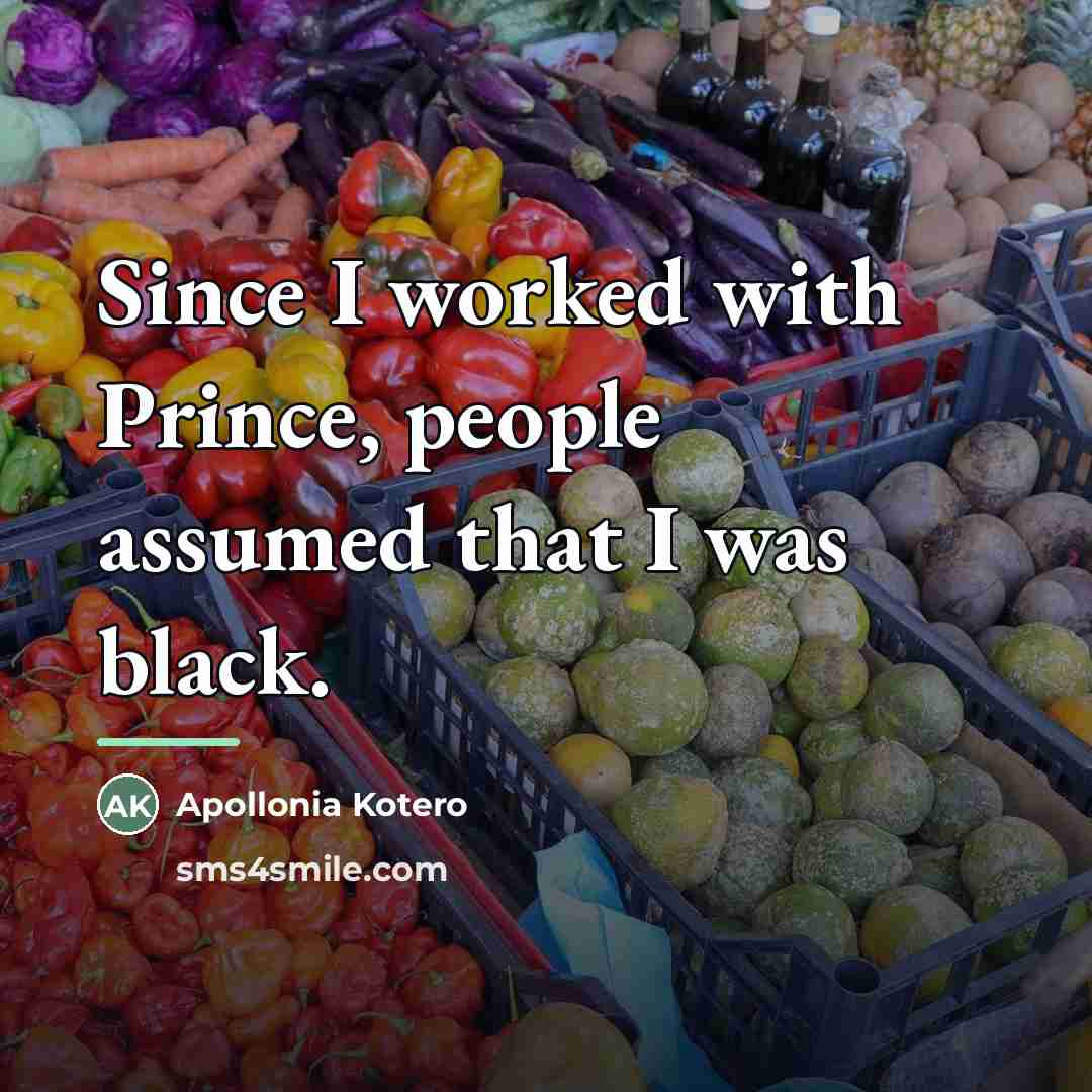 “Since I worked with Prince, people assumed that I was…” quote by Apollonia Kotero