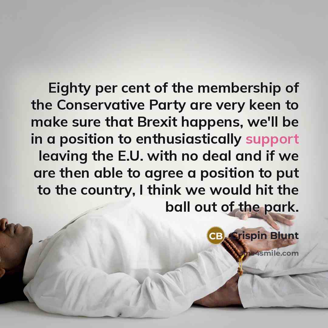 “Eighty per cent of the membership of the Conservative Party…” quote by Crispin Blunt
