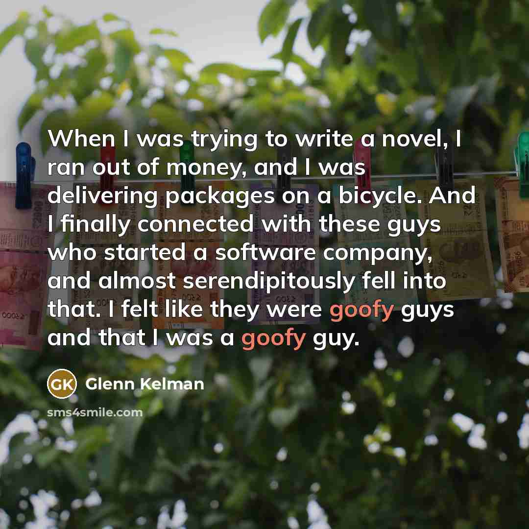 “When I was trying to write a novel, I ran…” quote by Glenn Kelman