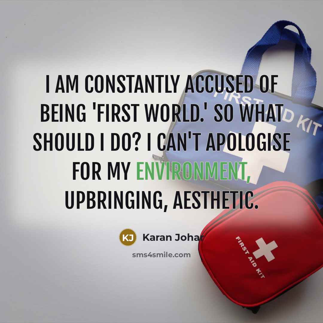 “I am constantly accused of being 'First World.' So what…” quote by Karan Johar