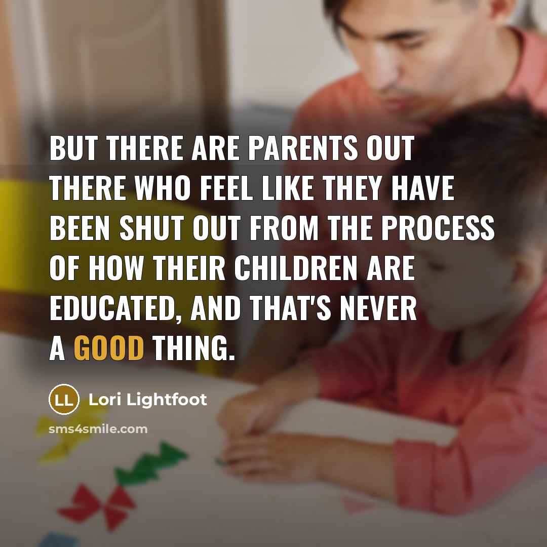 “But there are parents out there who feel like they…” quote by Lori Lightfoot