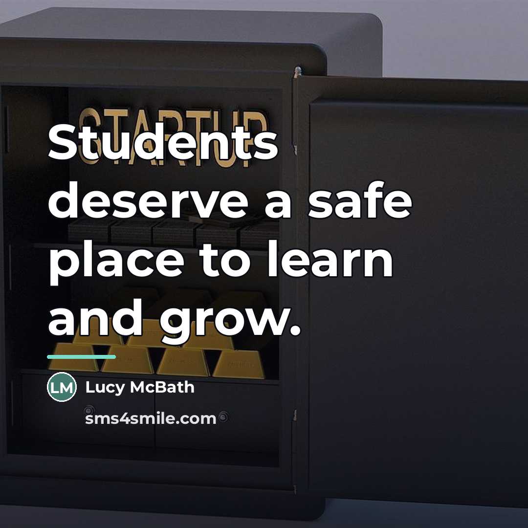 “Students deserve a safe place to learn and grow.…” quote by Lucy McBath