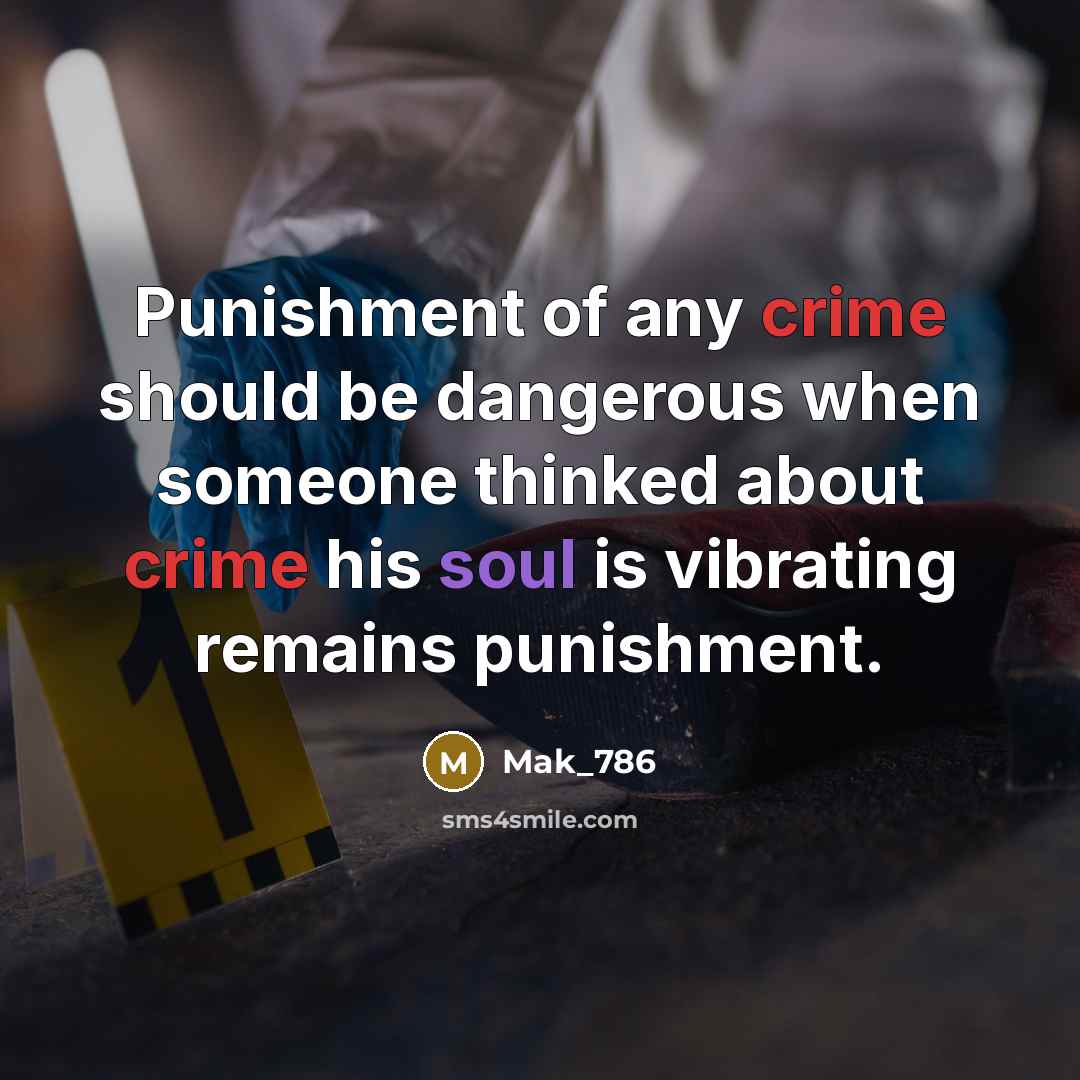 “Punishment of any crime should be dangerous when someone thinked…” quote by Mak_786