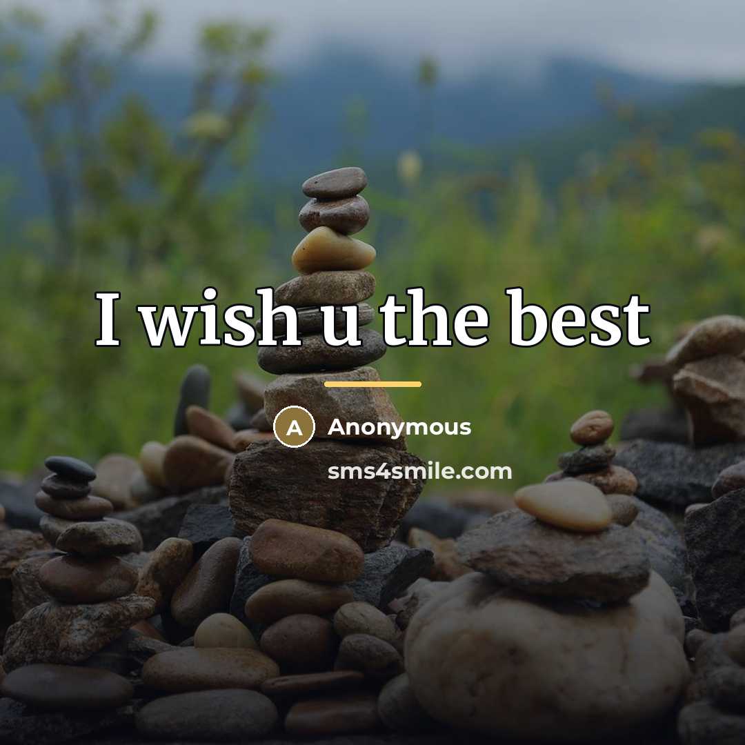 “I wish u the best…” quote by Anonymous
