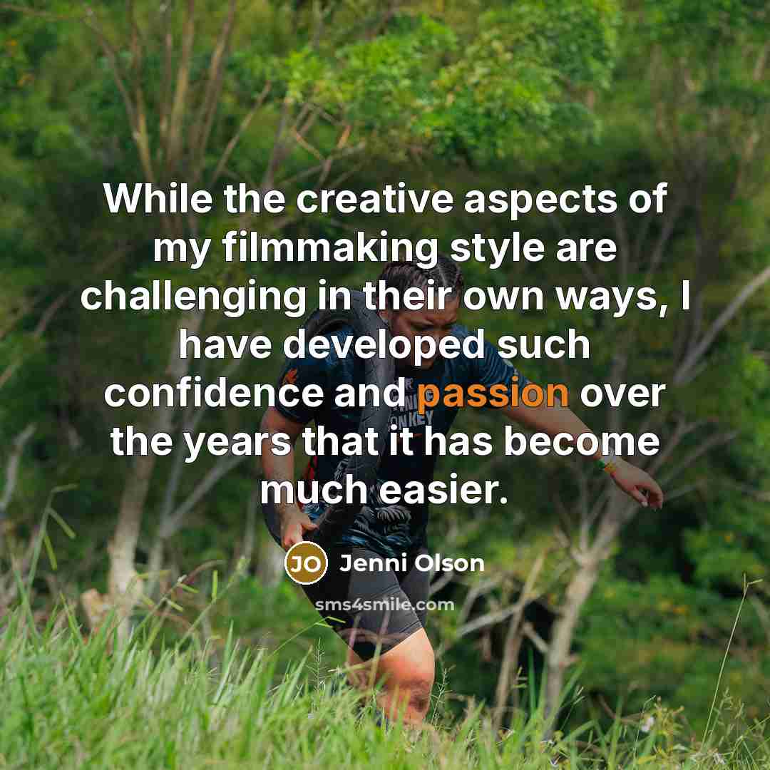 “While the creative aspects of my filmmaking style are challenging…” quote by Jenni Olson