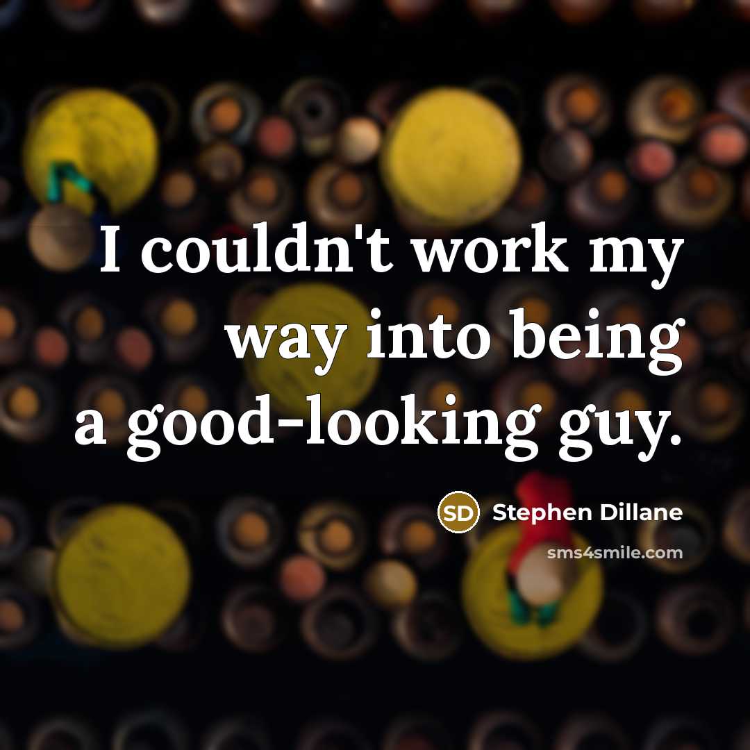 “I couldn't work my way into being a good-looking guy.…” quote by Stephen Dillane