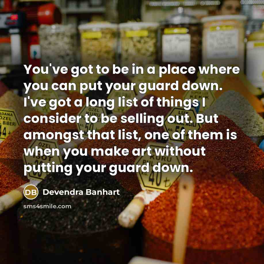 “You've got to be in a place where you can…” quote by Devendra Banhart