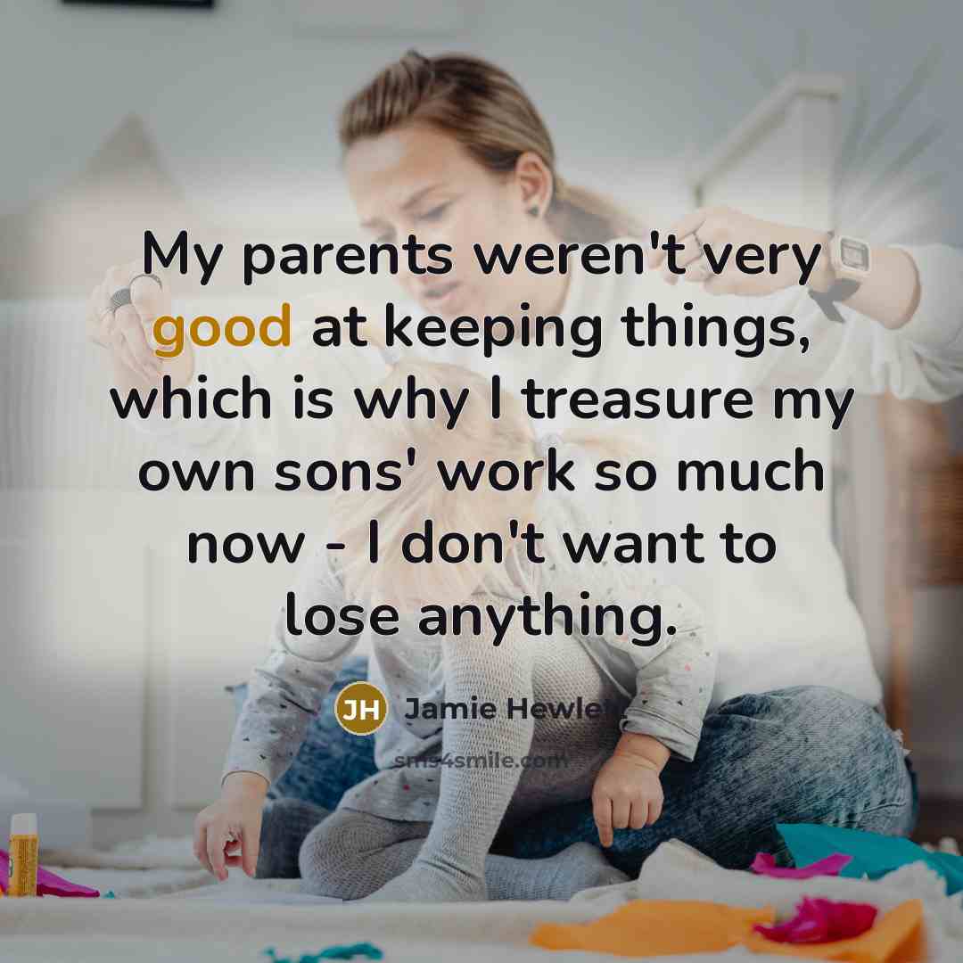 “My parents weren't very good at keeping things, which is…” quote by Jamie Hewlett
