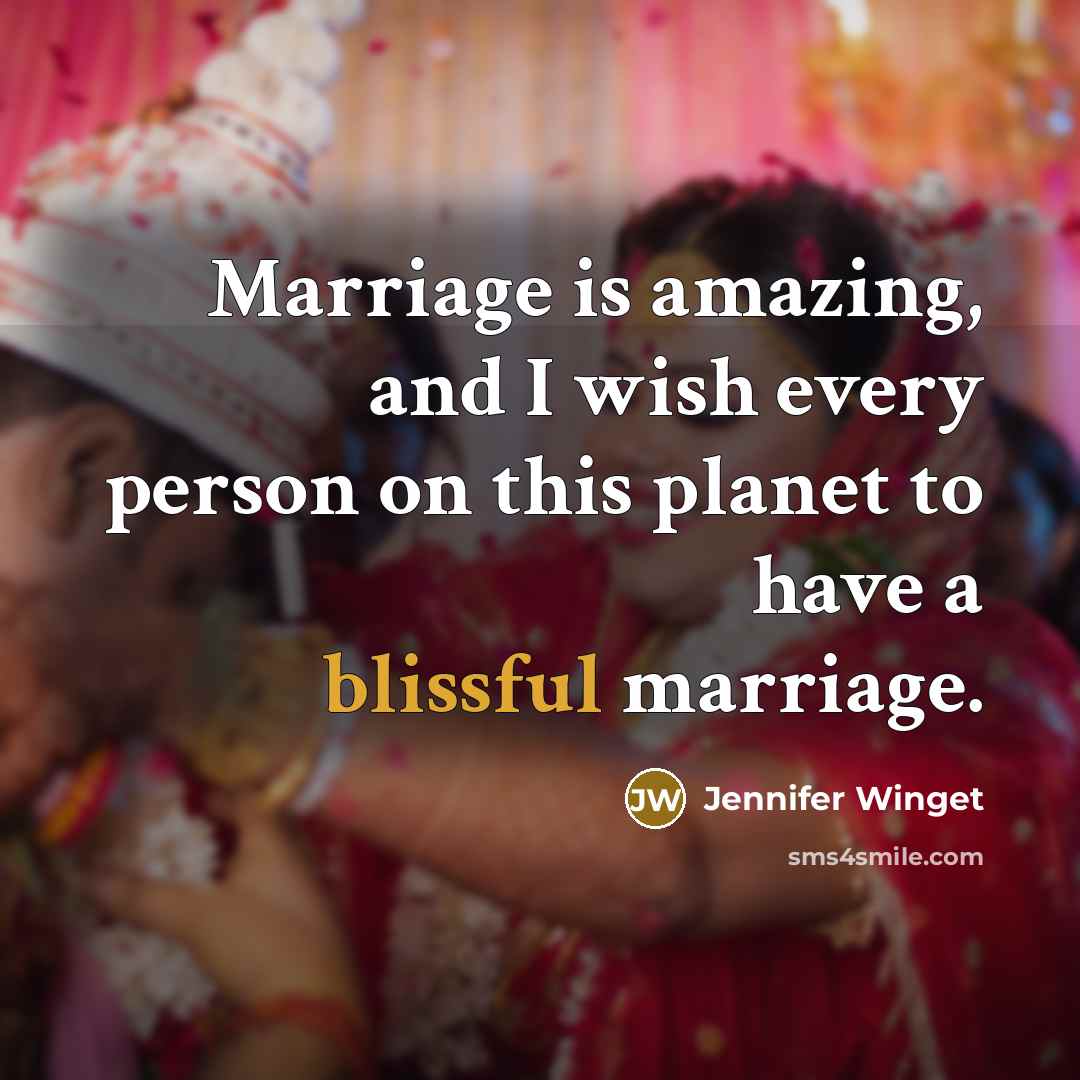 “Marriage is amazing, and I wish every person on this…” quote by Jennifer Winget