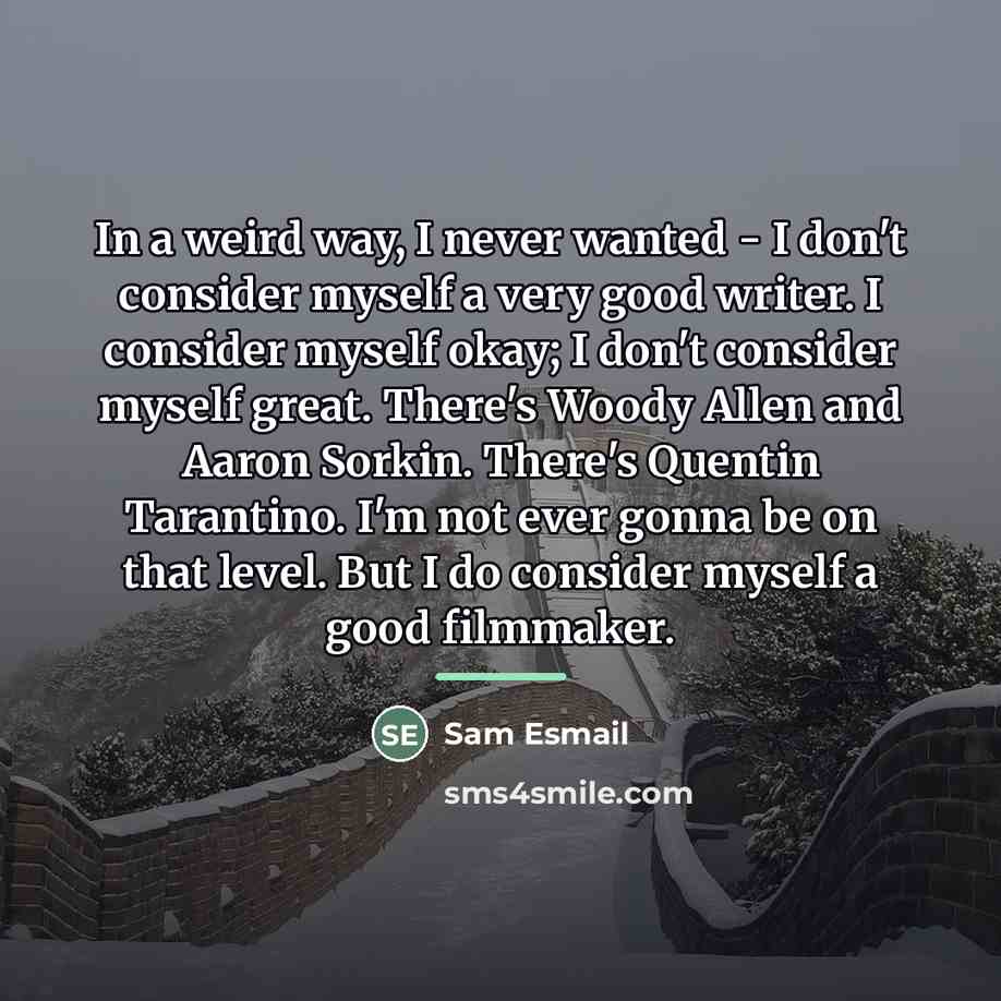 “In a weird way, I never wanted - I don't…” quote by Sam Esmail