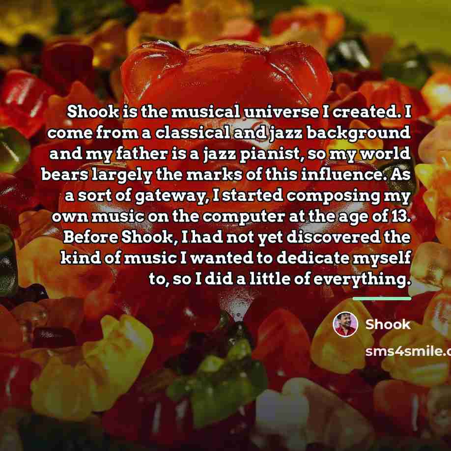 “Shook is the musical universe I created. I come from…” quote by Shook