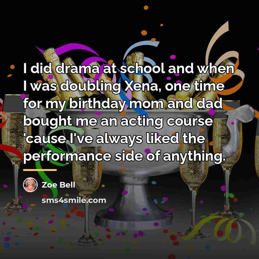 “I did drama at school and when I was doubling…” quote by Zoe Bell