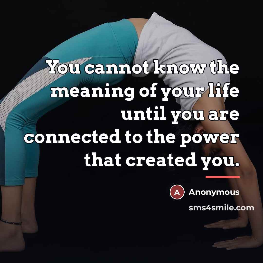 “You cannot know the meaning of your life until you…” quote by Anonymous