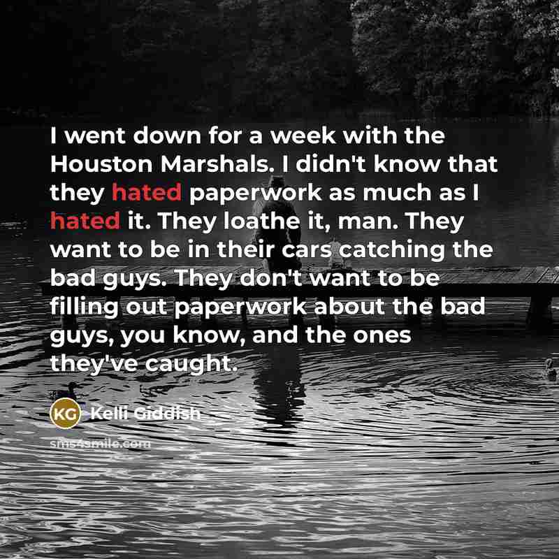 “I went down for a week with the Houston Marshals.…” quote by Kelli Giddish