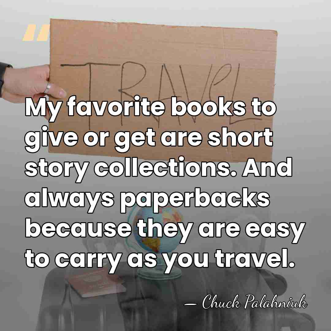 My favorite books to give or get are short story collections. And&hellip; - Chuck Palahniuk