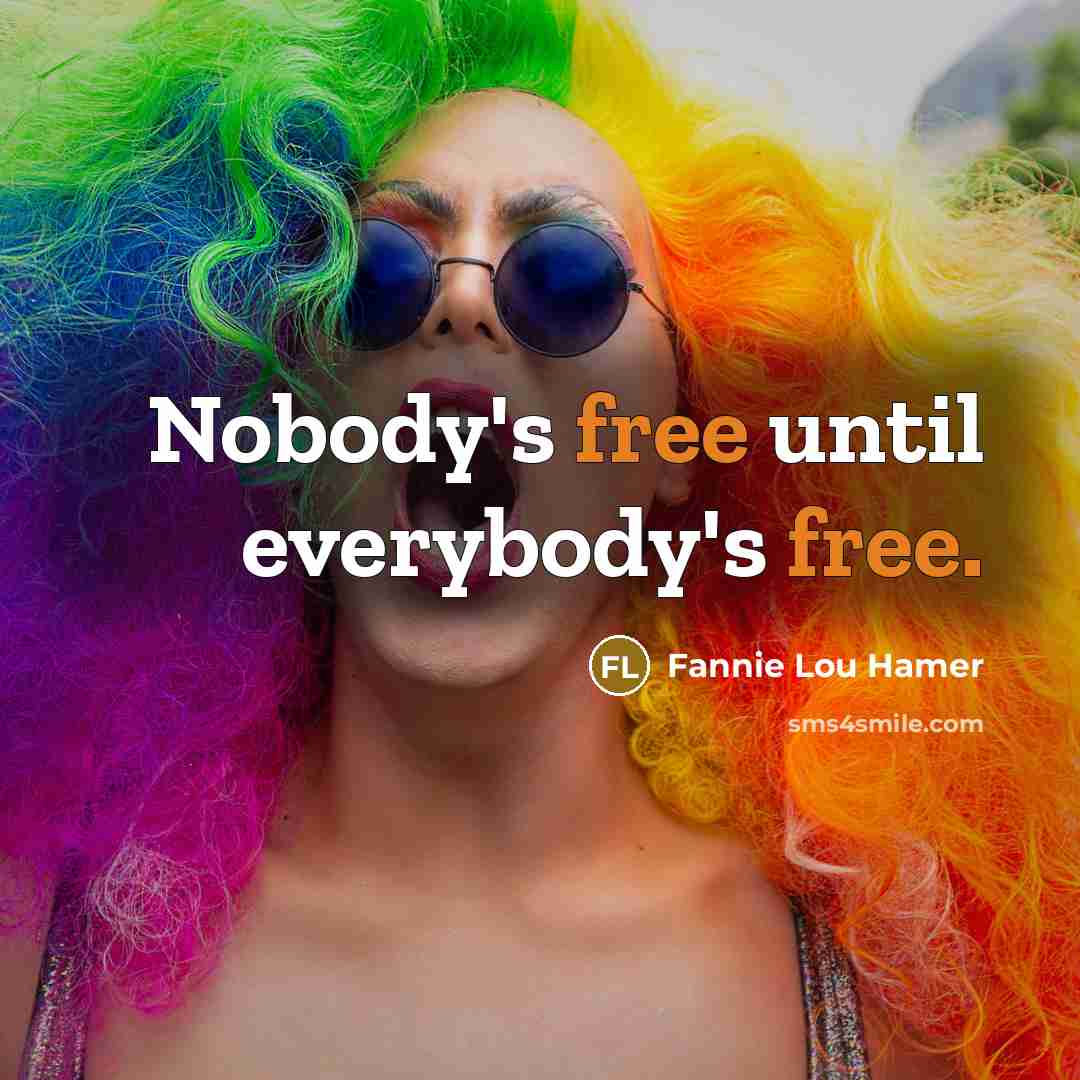 “Nobody's free until everybody's free.…” quote by Fannie Lou Hamer
