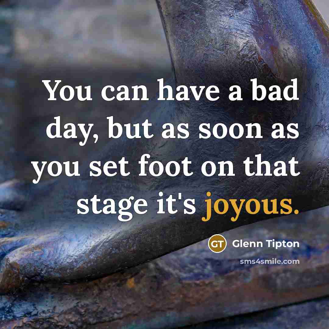“You can have a bad day, but as soon as…” quote by Glenn Tipton