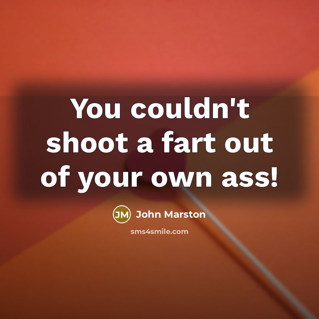 “You couldn't shoot a fart out of your own ass!…” quote by John Marston