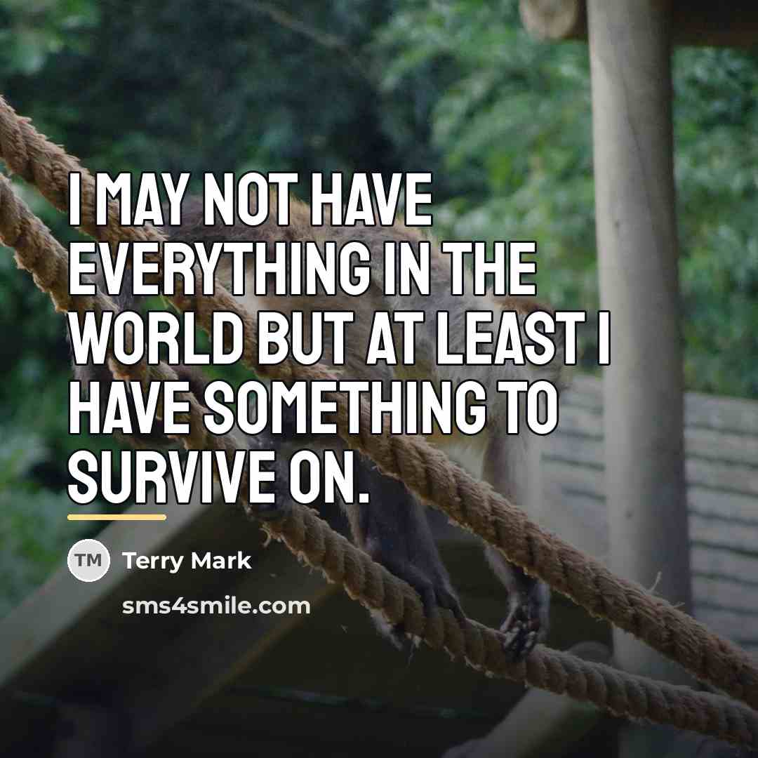 “I may not have everything in the world but at…” quote by Terry Mark
